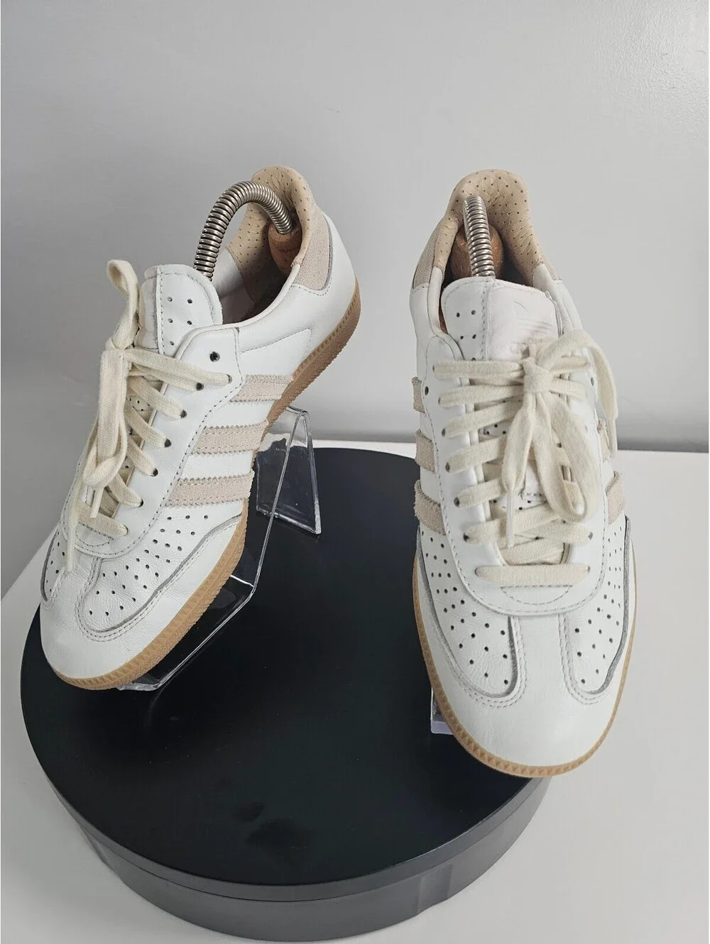 Adidas Samba Classic White and Beige Sneakers